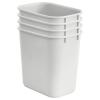 Acrimet Wastebasket, Deskside Bin, 6.75 Gallon/ 27 Quart/ 24 Liter (Plastic) (White Color) (Set of 4)