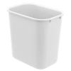 Acrimet Wastebasket, Deskside Bin, 6.75 Gallon/ 27 Quart/ 24 Liter (Plastic) (White Color) (Set of 4)