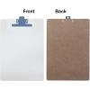 Acrimet White Clipboard Letter Size A4 (13” x 9 1/16”) Premium Metal Clip (Hardboard) (Blue Clip) (6 Pack)