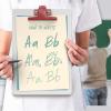 Acrimet White Clipboard Letter Size A4 (13” x 9 1/16”) Premium Metal Clip (Hardboard) (Red Clip) (6 Pack)