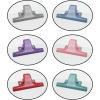 Acrimet White Clipboard Memo Size A5 (9 1/16” x 6 5/16”) Premium Metal Clip (Hardboard) (Assorted Color Clip) (6 Pack)