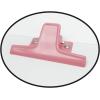Acrimet White Clipboard Memo Size A5 (9 1/16” x 6 5/16”) Premium Metal Clip (Hardboard) (Pink Color Clip) (6 Pack)