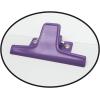 Acrimet White Clipboard Memo Size A5 (9 1/16” x 6 5/16”) Premium Metal Clip (Hardboard) (Purple Color Clip) (6 Pack)