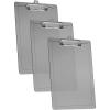 Acrimet 3 Pack Clipboard Letter Size A4 (13 3/8” x 9 7/16”) Low Profile Clip & Side Rulers, Durable Plastic for Office, School, Home Use – Clear Smoke Color