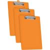 Acrimet 3 Pack Clipboard Letter Size A4 (13 3/8” x 9 7/16”) Low Profile Clip & Side Rulers, Durable Plastic for Office, School, Home Use – Orange Color