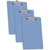 Acrimet 3 Pack Clipboard Letter Size A4 (13 3/8” x 9 7/16”) Low Profile Clip & Side Rulers, Durable Plastic for Office, School, Home Use – Solid Blue Color