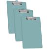 Acrimet 3 Pack Clipboard Letter Size A4 (13 3/8” x 9 7/16”) Low Profile Clip & Side Rulers, Durable Plastic for Office, School, Home Use – Solid Green Color