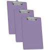Acrimet 3 Pack Clipboard Letter Size A4 (13 3/8” x 9 7/16”) Low Profile Clip & Side Rulers, Durable Plastic for Office, School, Home Use – Solid Purple Color