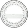 Acrimet 360º Degree Protractor Premium (12cm Diameter) (Clear Crystal Color) (1 Pack)