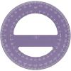 Acrimet 360º Degree Protractor Premium (12cm Diameter) (Solid Purple Color) (1 Pack)