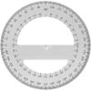 Acrimet 360º Degree Protractor Premium (12cm Diameter) (White Color) (1 Pack)