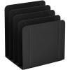 Acrimet 4 Section Vertical Metal File Sorter, Desktop File Organizer, Compact and Efficient Solution for Papers & Folders – Black Color