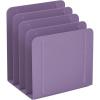 Acrimet 4 Section Vertical Metal File Sorter, Desktop File Organizer, Compact and Efficient Solution for Papers & Folders – Purple Color