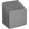 Acrimet 4 Section Vertical Metal File Sorter, Desktop File Organizer, Compact and Efficient Solution for Papers & Folders – Silver Color