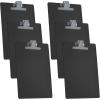 Acrimet Clipboard Letter Size A4 (13 3/8” x 9 7/16”) Premium Metal Clip with Side Rulers (Plastic) (Black Color) (6 Pack)