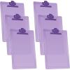 Acrimet Clipboard Letter Size A4 (13 3/8” x 9 7/16”) Premium Metal Clip with Side Rulers (Plastic) (Purple Color) (6 Pack)