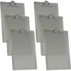 Acrimet Clipboard Letter Size A4 (13 3/8” x 9 7/16”) Premium Metal Clip with Side Rulers (Plastic) (Smoke Color) (6 Pack)