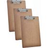Acrimet Clipboard Letter Size A4 (13” x 9 1/16”) Low Profile Clip (Hardboard) (3 Pack)