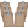 Acrimet Clipboard Letter Size A4 (13” x 9 1/16”) Premium Metal Clip (Hardboard) (Silver Clip) (6 Pack)