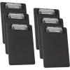 Acrimet Clipboard Memo Size A5 (9 1/4” x 6 5/16”) Low Profile Clip (Plastic) (Black Color) (6 Pack)