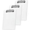 Acrimet Clipboard Memo Size A5 (9 1/4” x 6 5/16”) Low Profile Clip (Plastic) (Clear Crystal Color) (3 Pack)