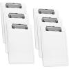 Acrimet Clipboard Memo Size A5 (9 1/4” x 6 5/16”) Low Profile Clip (Plastic) (Clear Crystal Color) (6 Pack)
