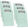 Acrimet Clipboard Memo Size A5 (9 1/4” x 6 5/16”) Low Profile Clip (Plastic) (Clear Green Color) (6 Pack)