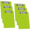 Acrimet Clipboard Memo Size A5 (9 1/4” x 6 5/16”) Low Profile Clip (Plastic) (Green Citrus Color) (6 Pack)