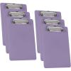 Acrimet Clipboard Memo Size A5 (9 1/4” x 6 5/16”) Low Profile Clip (Plastic) (Purple Color) (6 Pack)