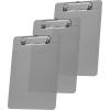 Acrimet Clipboard Memo Size A5 (9 1/4” x 6 5/16”) Low Profile Clip (Plastic) (Smoke Color) (3 Pack)