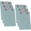 Acrimet Clipboard Memo Size A5 (9 1/4” x 6 5/16”) Low Profile Clip (Plastic) (Solid Green Color) (6 Pack)