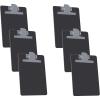 Acrimet Clipboard Memo Size A5 (9 1/4″ x 6 1/3″) Premium Metal Clip (Plastic) (Black Color) (6 Pack)