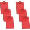 Acrimet Clipboard Memo Size A5 (9 1/4″ x 6 1/3″) Premium Metal Clip (Plastic) (Red Color) (6 Pack)