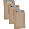 Acrimet Clipboard Memo Size A5 (9 1/8” x 6 3/8””) Low Profile Clip (Hardboard) (3 Pack)