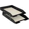 Acrimet Collapsible Articulated Letter Tray 3 Tier Plastic Desktop File Organizer (Clear Blue Color)(Black Color)