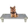 Acrimet Cooling Elevated Pet Dog Bed Cot for Small Dogs, Washable and Breathable Mesh Fabric, Stainless Steel Frame, Indoor & Outdoor Use, (Size: 26”x 20”) (Gray Color) (1 Unit)