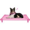 Acrimet Cooling Elevated Pet Dog Bed, Washable and Breathable Mesh Cot, Stainless Steel Frame, Indoor & Outdoor Use, fits Dogs up to 110 lbs (Size: 40” x 24”), Pink, 1 Unit