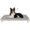 Acrimet Cooling Elevated Pet Dog Bed, Washable and Breathable Mesh Cot, Stainless Steel Frame, Indoor & Outdoor Use, fits Dogs up to 110 lbs (Size: 40” x 24”), Gray, 1 Unit