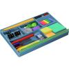 Acrimet Desk Drawer Organizer Tray with 8 Compartments – Multi-Purpose Bin for Office Supplies, Makeup, and Accessories – Fits inside Drawers or Desktops, 12.75″ x 8″ x 1.06″ (Plastic) (Blue Color)