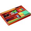 Acrimet Desk Drawer Organizer Tray with 8 Compartments – Multi-Purpose Bin for Office Supplies, Makeup, and Accessories – Fits inside Drawers or Desktops, 12.75″ x 8″ x 1.06″ (Plastic) (Red Color)