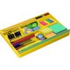 Acrimet Desk Drawer Organizer Tray with 8 Compartments – Multi-Purpose Bin for Office Supplies, Makeup, and Accessories – Fits inside Drawers or Desktops, 12.75″ x 8″ x 1.06″ (Plastic) (Yellow Color)