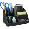 Acrimet Desktop Organizer – Easy Organizer Caddy Holder for Office, Home and School use (Plastic) (Black Color)
