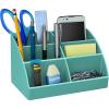 Acrimet Desktop Organizer – Easy Organizer Caddy Holder for Office, Home and School use (Plastic) (Solid Green Color)