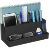 Acrimet Desktop Organizer – Multi Organizer Caddy Holder for Office, Home and School use (Plastic) (Black Color)