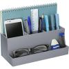 Acrimet Desktop Organizer – Multi Organizer Caddy Holder for Office, Home and School use (Plastic) (Silver Color)
