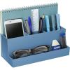 Acrimet Desktop Organizer – Multi Organizer Caddy Holder for Office, Home and School use (Plastic) (Solid Blue Color)