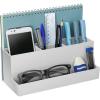Acrimet Desktop Organizer – Multi Organizer Caddy Holder for Office, Home and School use (Plastic) (White Color)