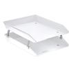 Acrimet Facility 2 Tier Letter Tray, Front Load, Letter Size/A4, Desktop File Organizer, Plastic (White Color)
