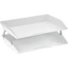 Acrimet Facility 2 Tier Letter Tray, Side Load, Letter Size/A4, Desktop File Organizer, Plastic (White Color)