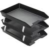 Acrimet Facility 3 Tier Letter Tray, Front Load, Letter Size/A4, Desktop File Organizer, Plastic (Black Color)